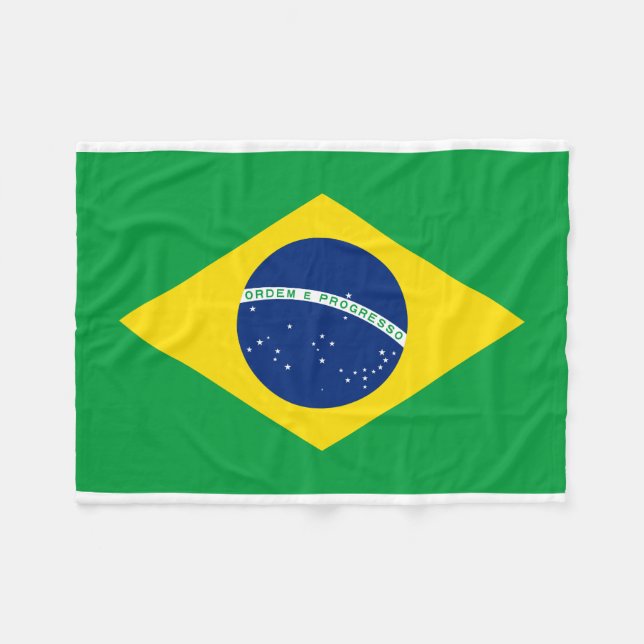 Manta Polar Bandera nacional del mundo del Brasil (Frente (Horizontal))