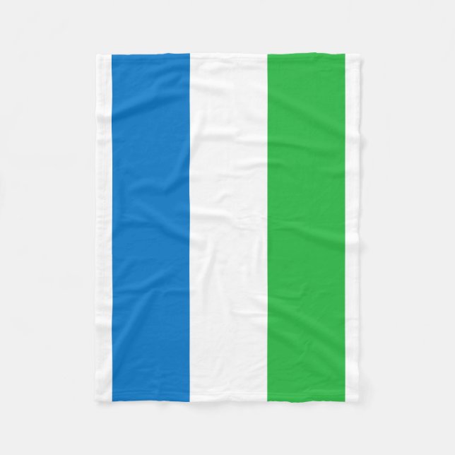 Manta Polar Bandera nacional del mundo del Sierra Leone (Anverso)