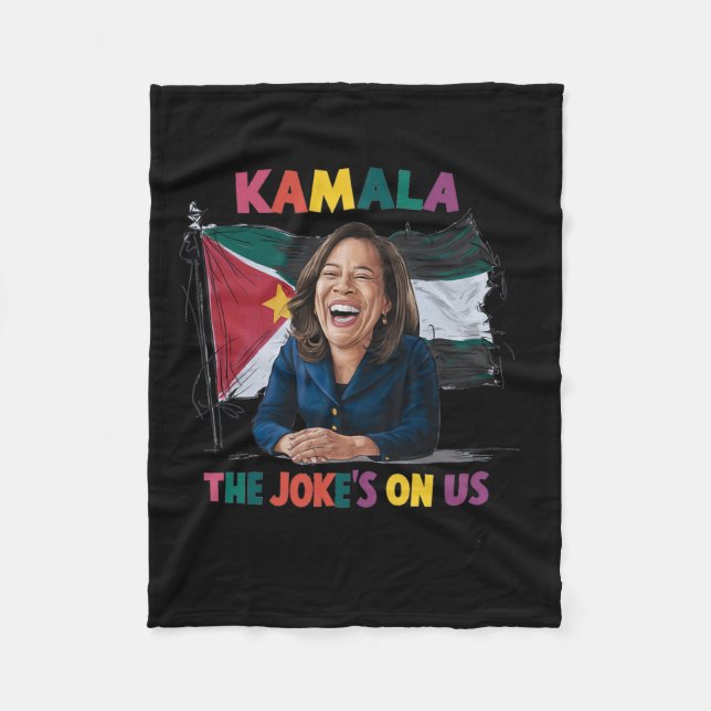 Manta Polar Bandera Palestina Anti Kamala Harris (Anverso)