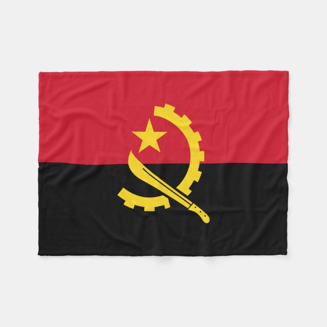 Manta Polar Bandera Patriótica de Angola (Frente (Horizontal))