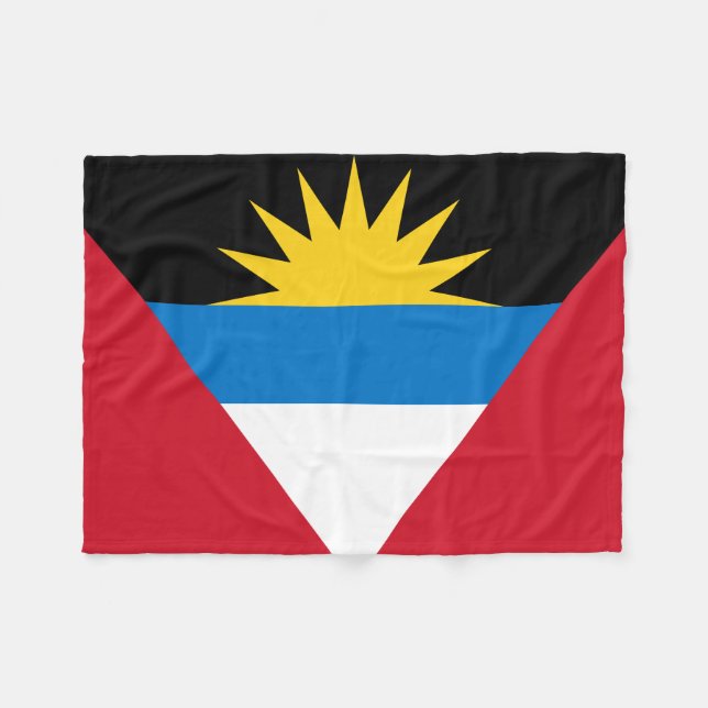 Manta Polar Bandera Patriótica de Antigua y Barbuda (Frente (Horizontal))