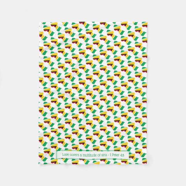 Manta Polar BANDERA Patriótica DE GUYANA (Anverso)