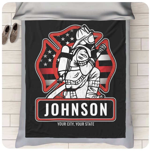 Manta Polar Bandera Patriótica del Departamento de Bomberos Pe (Subido por el creador)