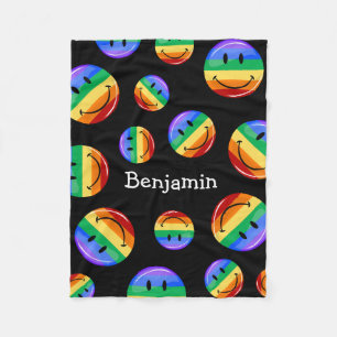 Manta Polar Bandera redonda brillante del orgullo gay