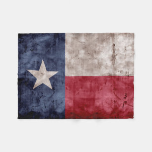 Manta Polar Bandera resistida del estado de Tejas del vintage