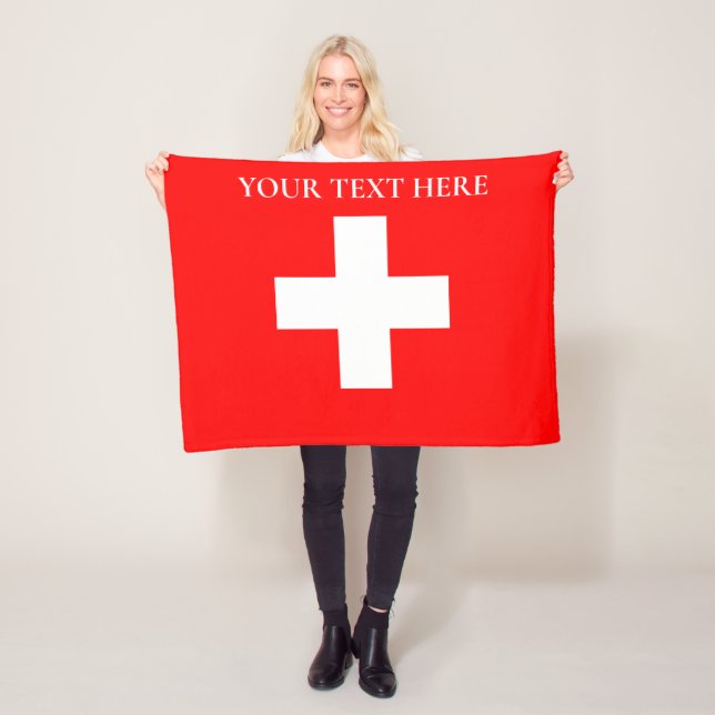 Manta Polar Bandera Suiza Personalizada Schweiz Europa Suiza (In situ)