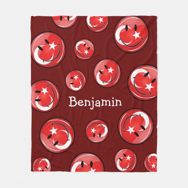 Manta Polar Bandera turca sonriente (Anverso)