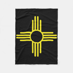 Manta Polar Bandera vintage de Nuevo México Zia Sol Retro Desg