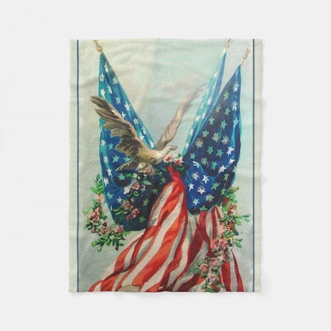 Manta Polar Banderas americanas antiguas (Anverso)