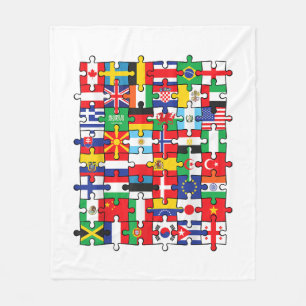 Manta Polar Banderas de los países de la bandera internacional