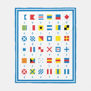 Manta Polar Banderas náuticas Señales Marítimas Fleece Blanket