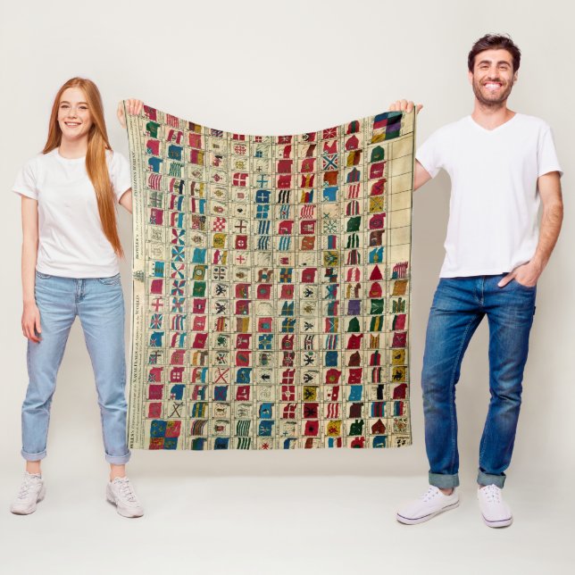 Manta Polar Banderas navales antiguas del Ilustracion mundial (In situ)