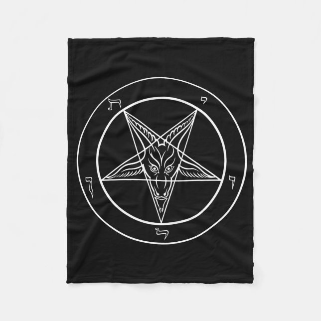 Manta Polar Baphomet 30x40 combinado (Anverso)