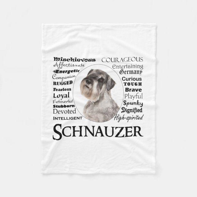 Manta Polar Baraja de Schnauzer Traits Fleece Blanket (Anverso)