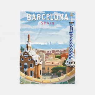 Manta Polar Barcelona España Viaje Arte Vintage