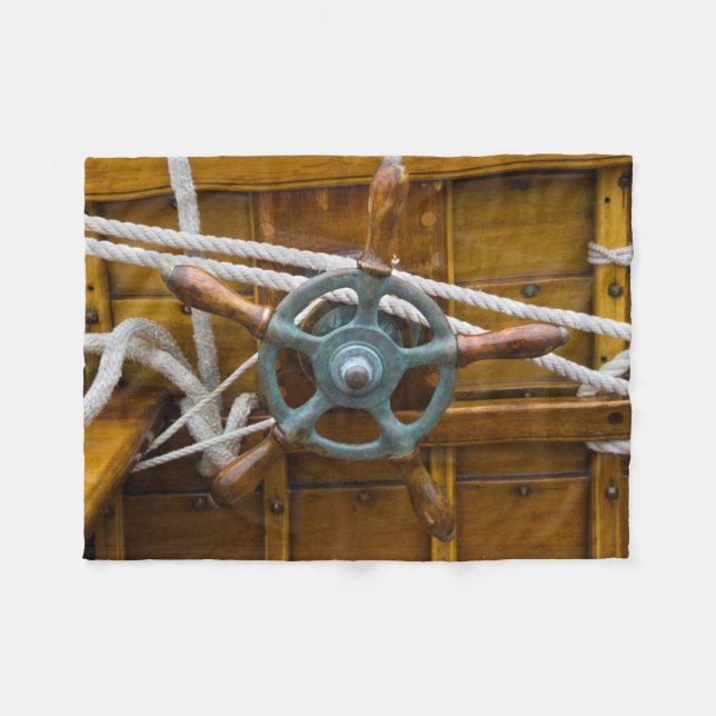 Manta Polar Barco de madera antiguo (Frente (Horizontal))