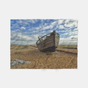 Manta Polar Barco de pesca de madera abandonado el Dungeness