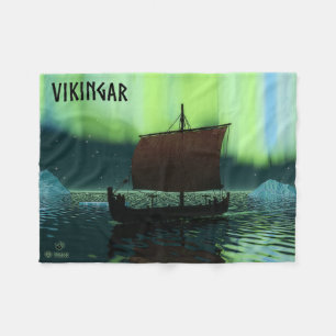 Manta Polar Barco Vikingo Y Auroras Boreales
