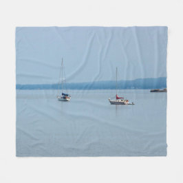 Manta Polar Barcos de vela en el río