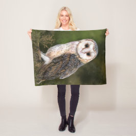 Manta Polar Barn Owl Fleece Blanket