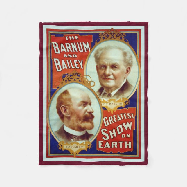Manta Polar Barnum y Bailey Vintage Circus Poster (Anverso)