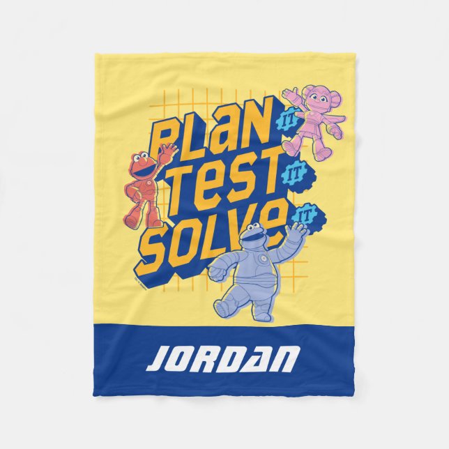 Manta Polar Barrio Sésamo | Edificios Mecha | Añadir nombre (Anverso)