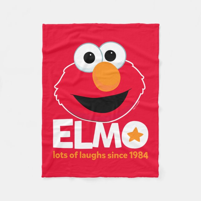 Manta Polar Barrio Sésamo | Elmo Lots of Laughs Desde 1984 (Anverso)