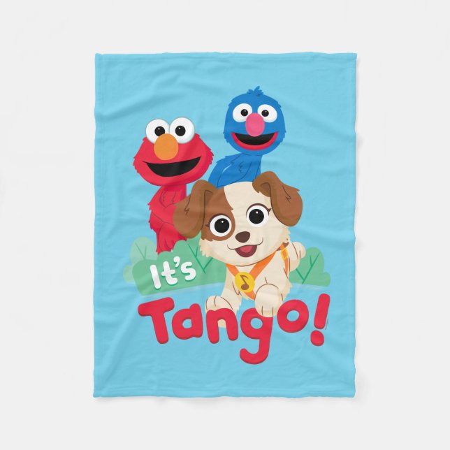 Manta Polar Barrio Sésamo | Es Tango con Elmo y Grover (Anverso)