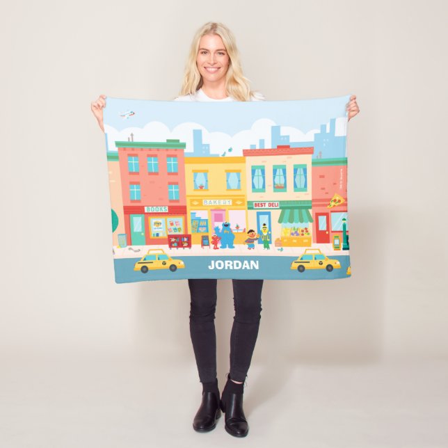 Manta Polar Barrio Sésamo | Escena de Plaza Sésamo (In situ)