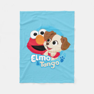 Manta Polar Barrio Sésamo   Insignia Elmo y Tango