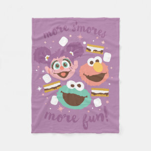 Manta Polar Barrio Sésamo Más S'mores Más Diversión!