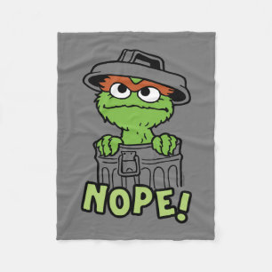 Manta Polar Barrio Sésamo   Oscar al Grouch Nope!