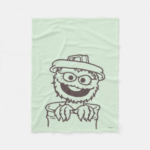 Manta Polar Barrio Sésamo   Oscar el Grouch