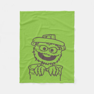 Manta Polar Barrio Sésamo   Oscar el Grouch