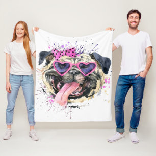 Manta Polar Barro amasado rosado lindo de la acuarela