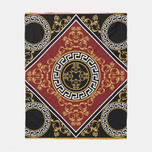 Manta Polar Barroco dorado: Ilustracion griego Motif.