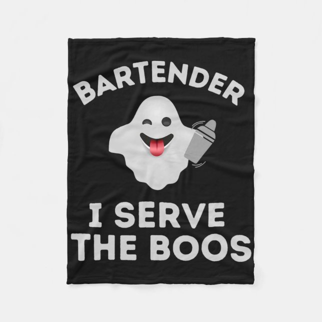Manta Polar Bartender Halloween Shirt Bartender Ghost I Sirve (Anverso)
