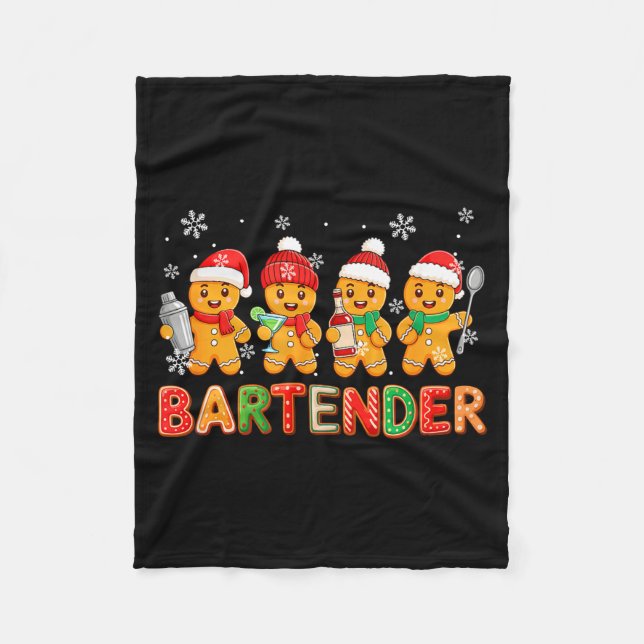 Manta Polar Bartender Job Group Santa Gingerbreads Xmas Cookie (Anverso)