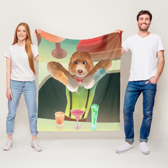 Manta Polar Bartending Dog in Retro Bar (In situ)