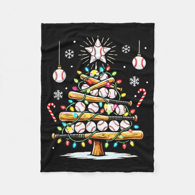 Manta Polar Baseball Christmas Tree Lights  (Anverso)