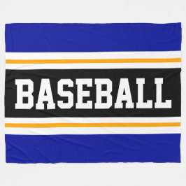 Manta Polar BASEBALL Deep Blue Yellow Black Athletic Stripes