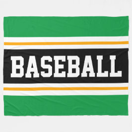 Manta Polar BASEBALL Divertido Green Yellow Black Athletic Str