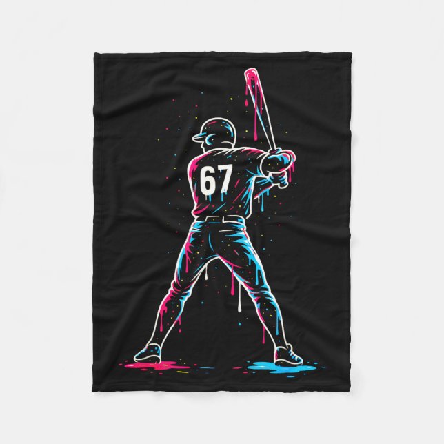 Manta Polar Baseball Drip 6 7 Number 67 Six Seven Meme Mens Bo (Anverso)