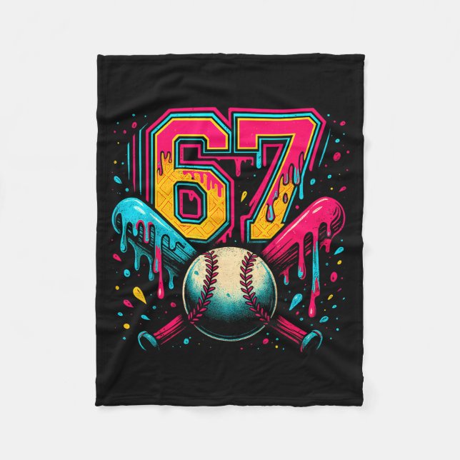 Manta Polar Baseball Drip 6 7 Number 67 Six Seven Meme Mens Bo (Anverso)