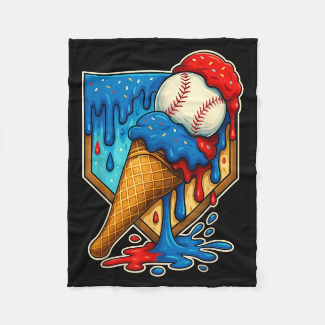 Manta Polar Baseball Drip Ice Cream 6 7 Number 67 Six Seven Me (Anverso)