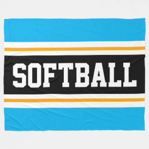 Manta Polar BASEBALL Fun Azure Blue Black Athletic Stripes
