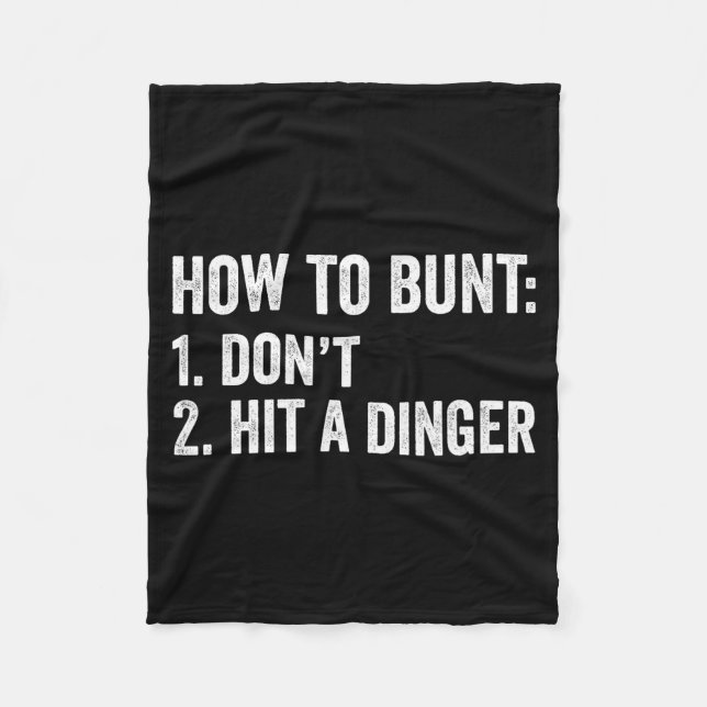 Manta Polar Baseball Humor How To Bunt Don't Hit A Dinger Funn (Anverso)