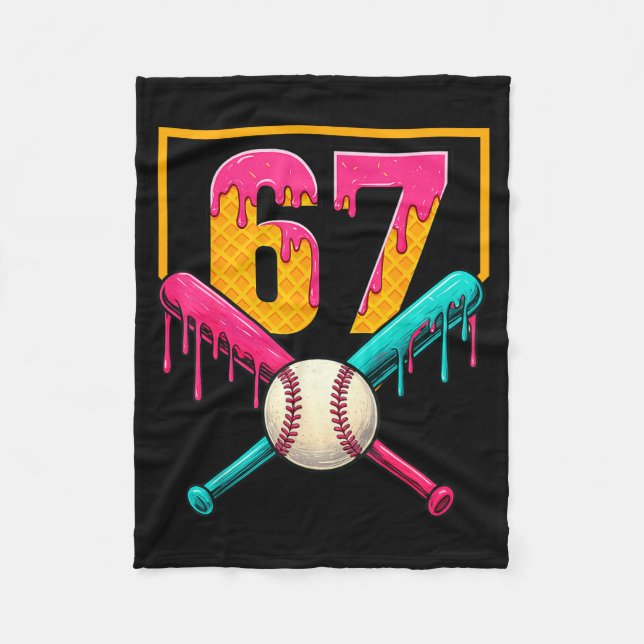 Manta Polar Baseball Ice Cream Drip Number 67 Player 67th Birt (Anverso)