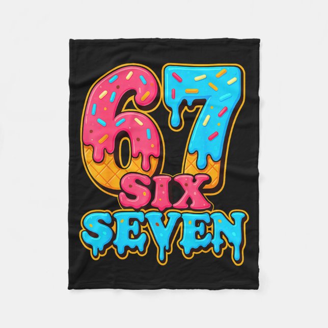 Manta Polar Baseball Ice Cream Drip Number 67 Six Seven Meme C (Anverso)