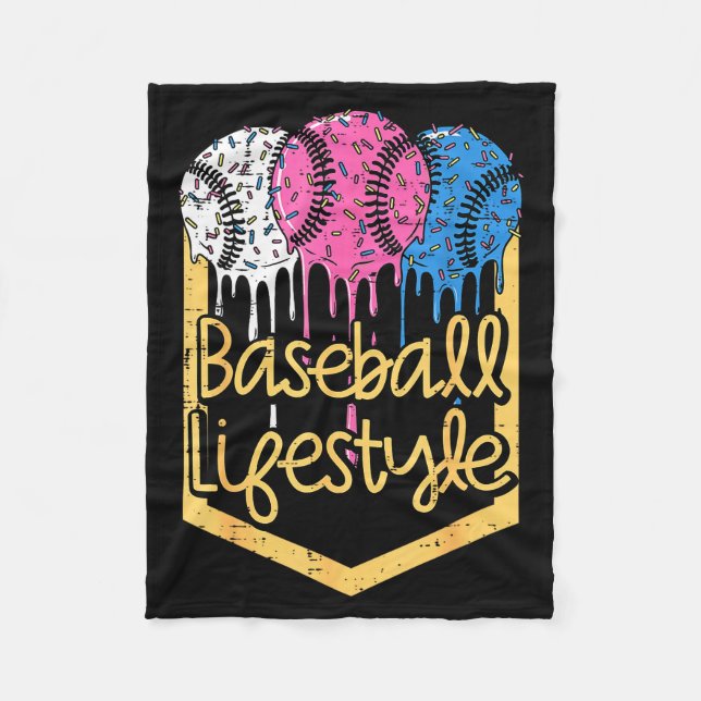 Manta Polar Baseball Lifestyle Ball Sprinkles Drip Boys Kids M (Anverso)